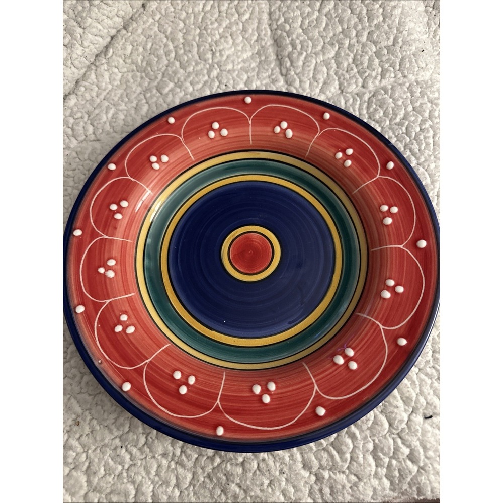 Pier One‎ Earthenware Red San Marco Italian Style Rim Soup Bowl